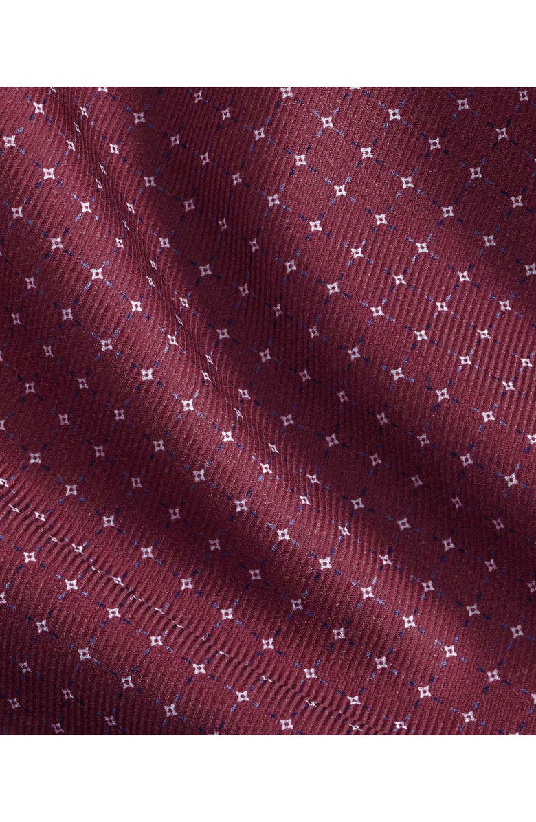 David Donahue Micro Print Sport Shirt, Alternate, color, Merlot