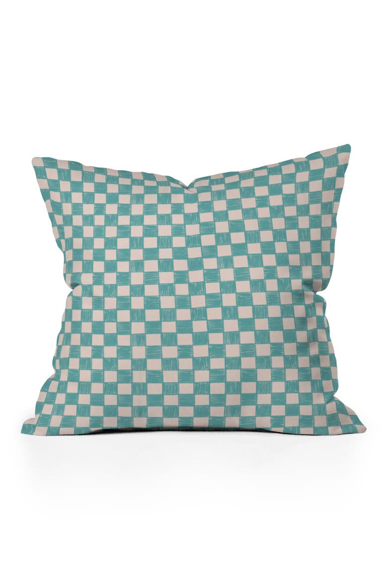 Alice Check Accent Pillow, Main, color, BLUE