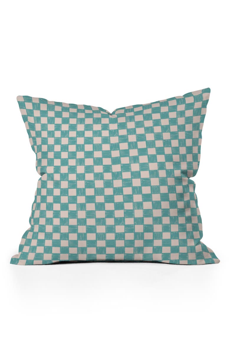 Deny Designs Alice Check Accent Pillow, Main, color, Blue