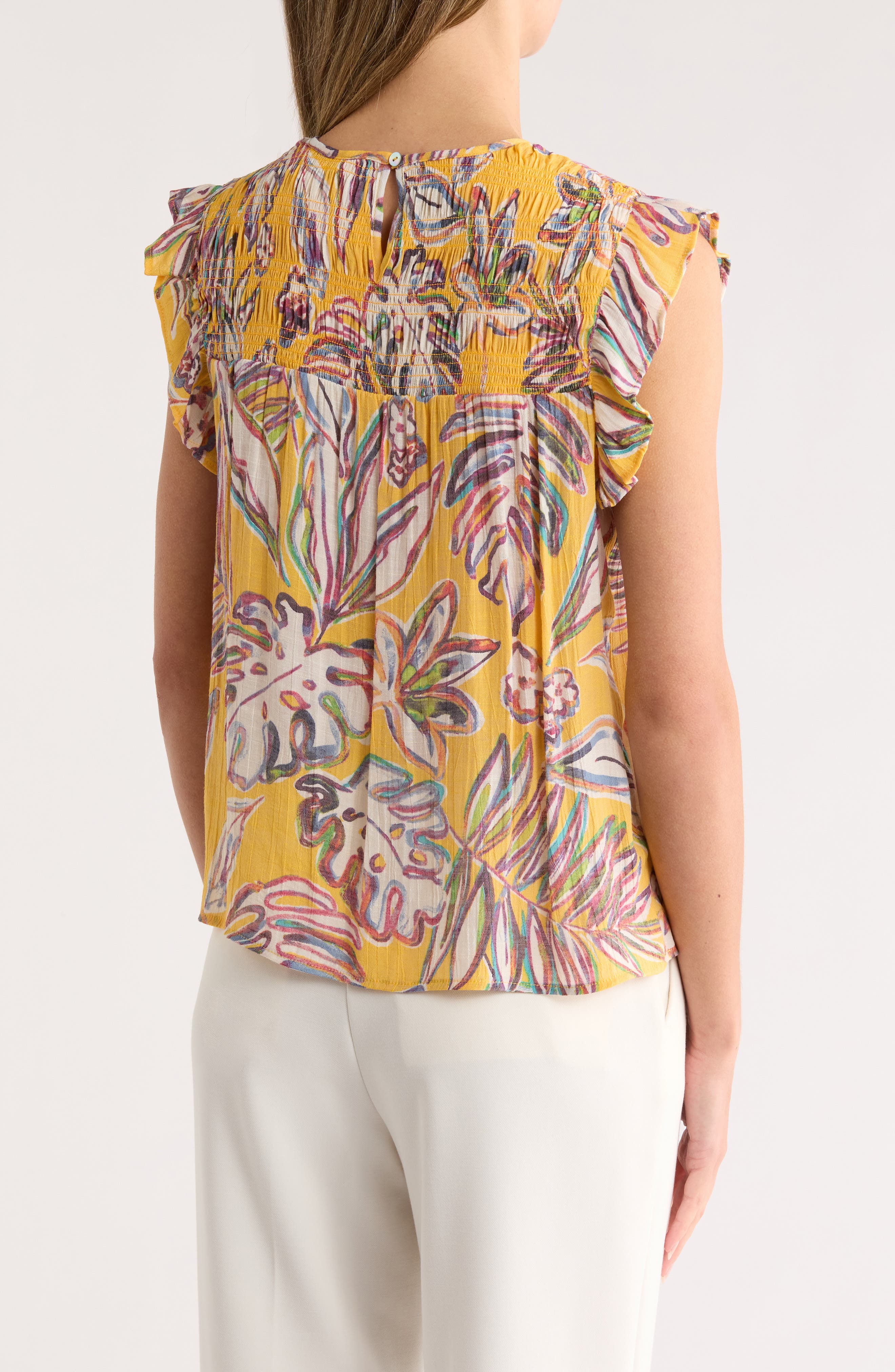 Nanette Lepore Flutter Sleeve Top (Women) | Nordstromrack