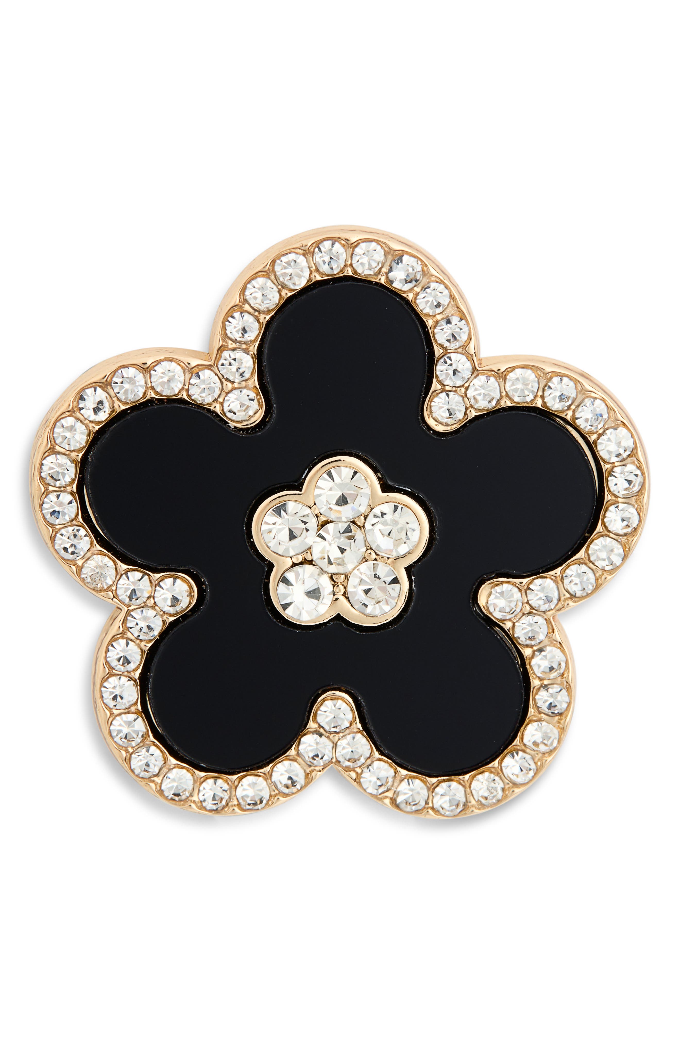 EYE CANDY LOS ANGELES Manuela Cubic Zirconia Flower Brooch