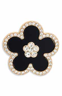 EYE CANDY LOS ANGELES Manuela Cubic Zirconia Flower Brooch