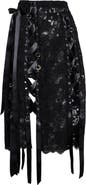 Simone Rocha Unraveling Ribbon & Ring Lace Skirt