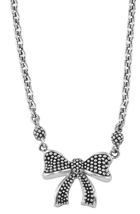 Kinder Caviar Bow Necklace