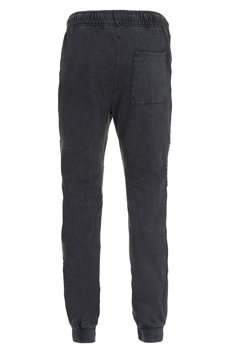 Topman Skinny Fit Acid Wash Moto Jogger Pants, Alternate, color, 