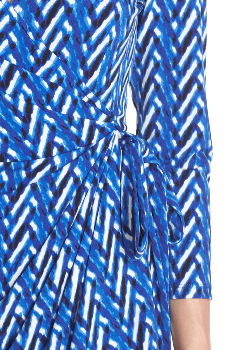 Maggy London Print Jersey Wrap Dress, Alternate, color,