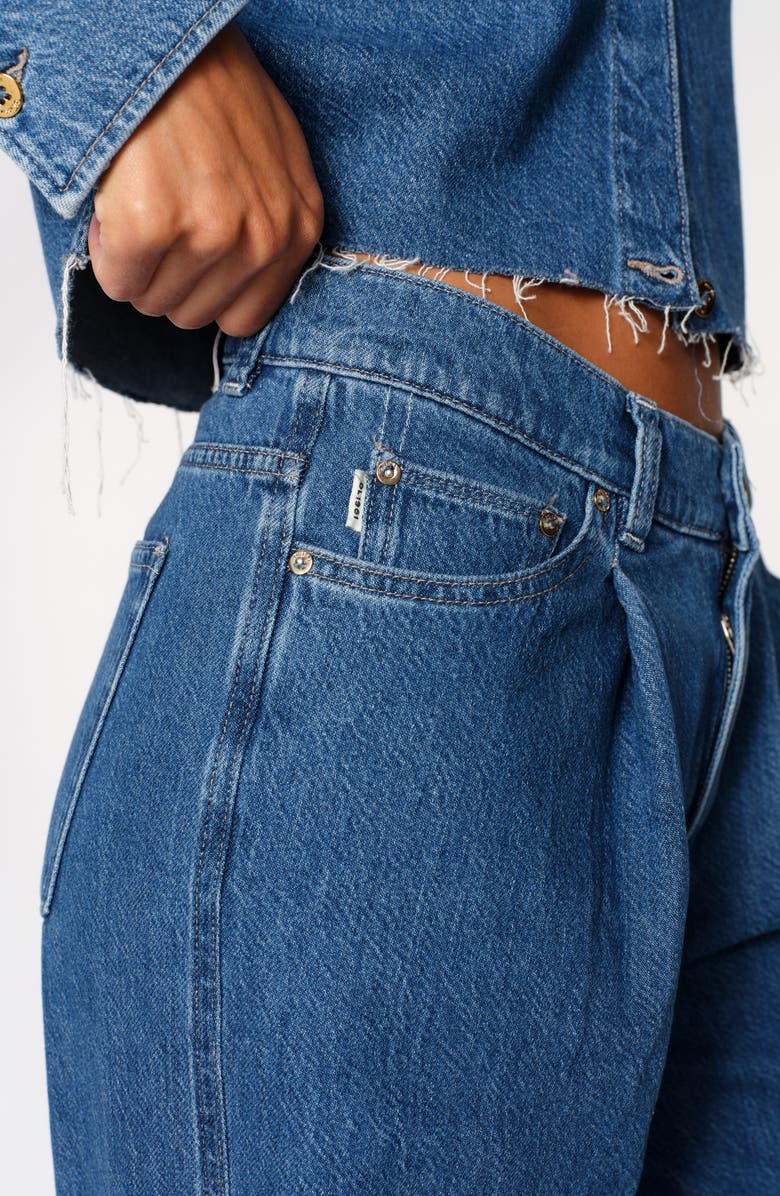 DL1961 Isabel Pleated Mid Rise Wide Leg Jeans, Alternate, color, 