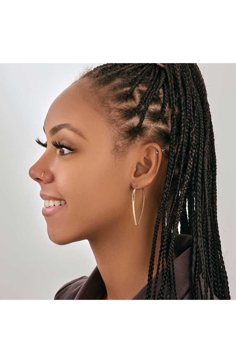 Sterling Forever Bar Threader Earrings, Alternate, color, Gold