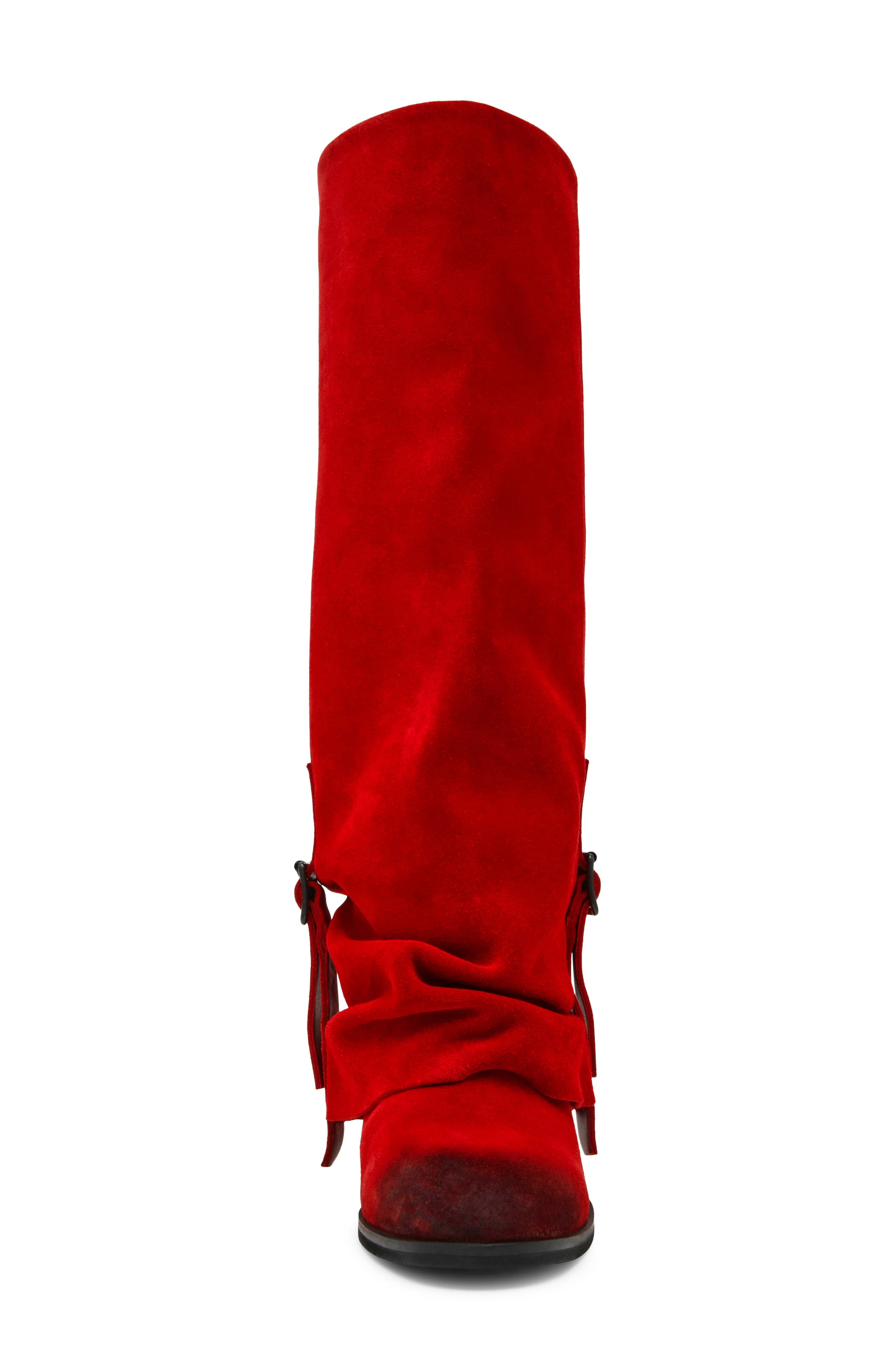 Bozeman Knee High Boot, Alternate, color, RED SUEDE