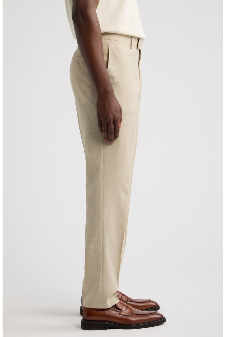 H-Genius Flat Front Trousers, Alternate, color, MEDIUM BEIGE