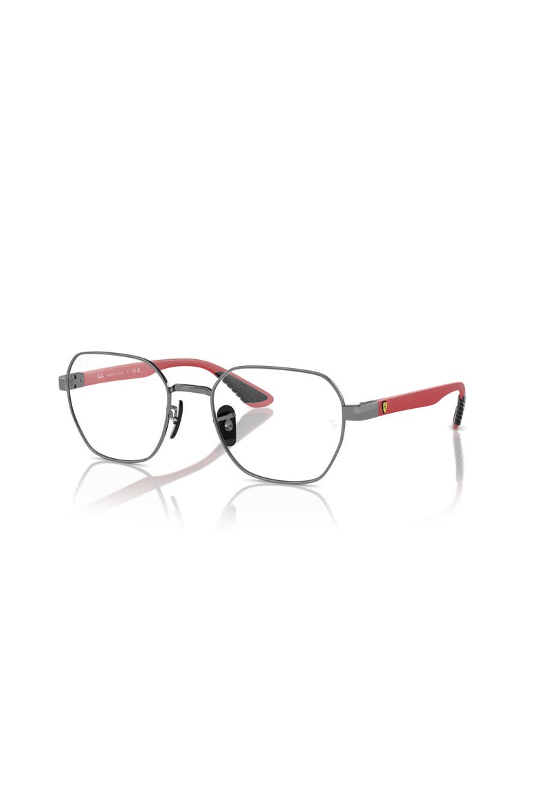 54mm Irregular optical glasses, Main, color, Silver/ Red