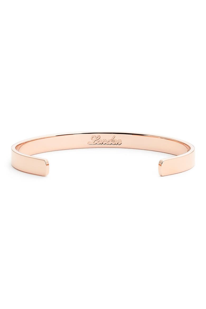 'Compass - Legend' Engraved Cuff, Alternate, color, ROSE GOLD- LONDON