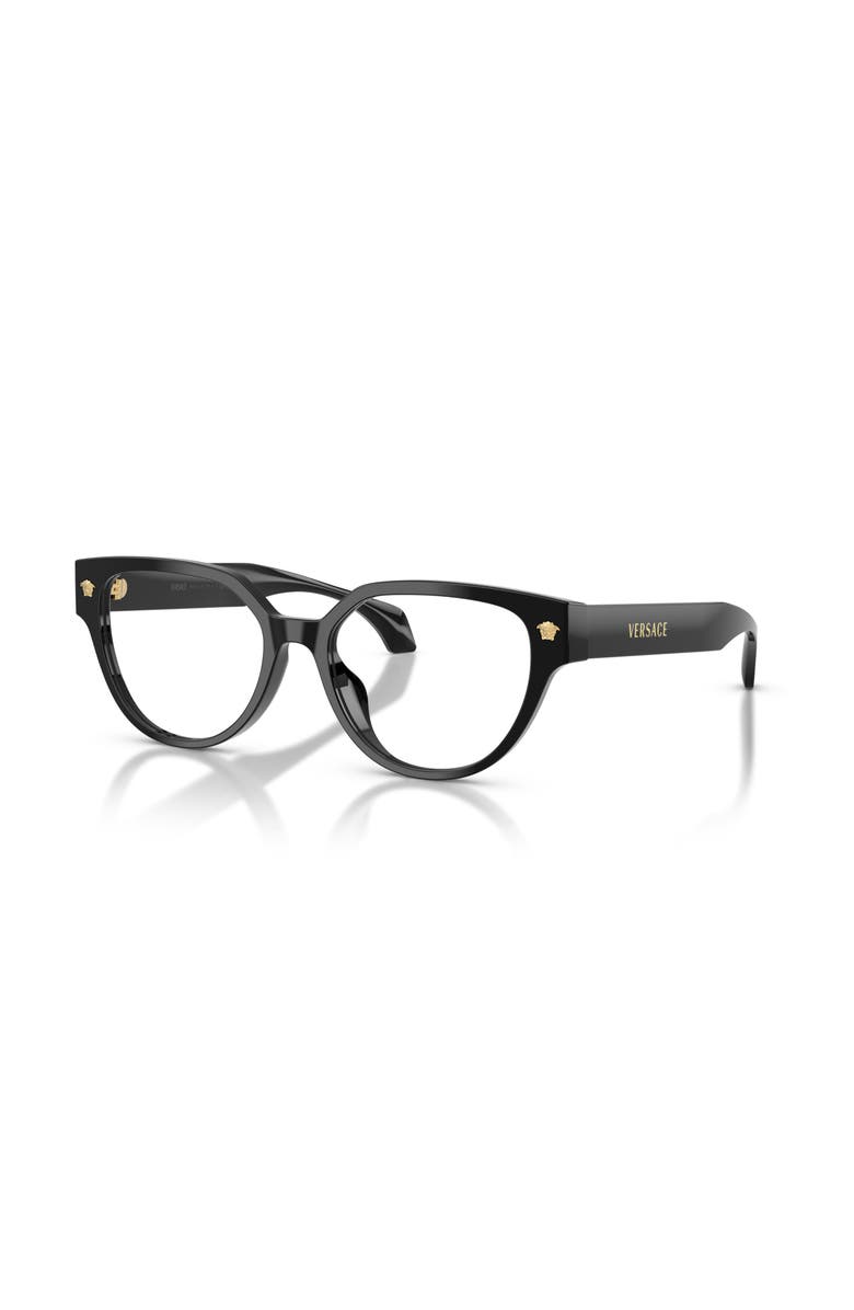 Versace 53mm Cat Eye optical glasses, Main, color, Black