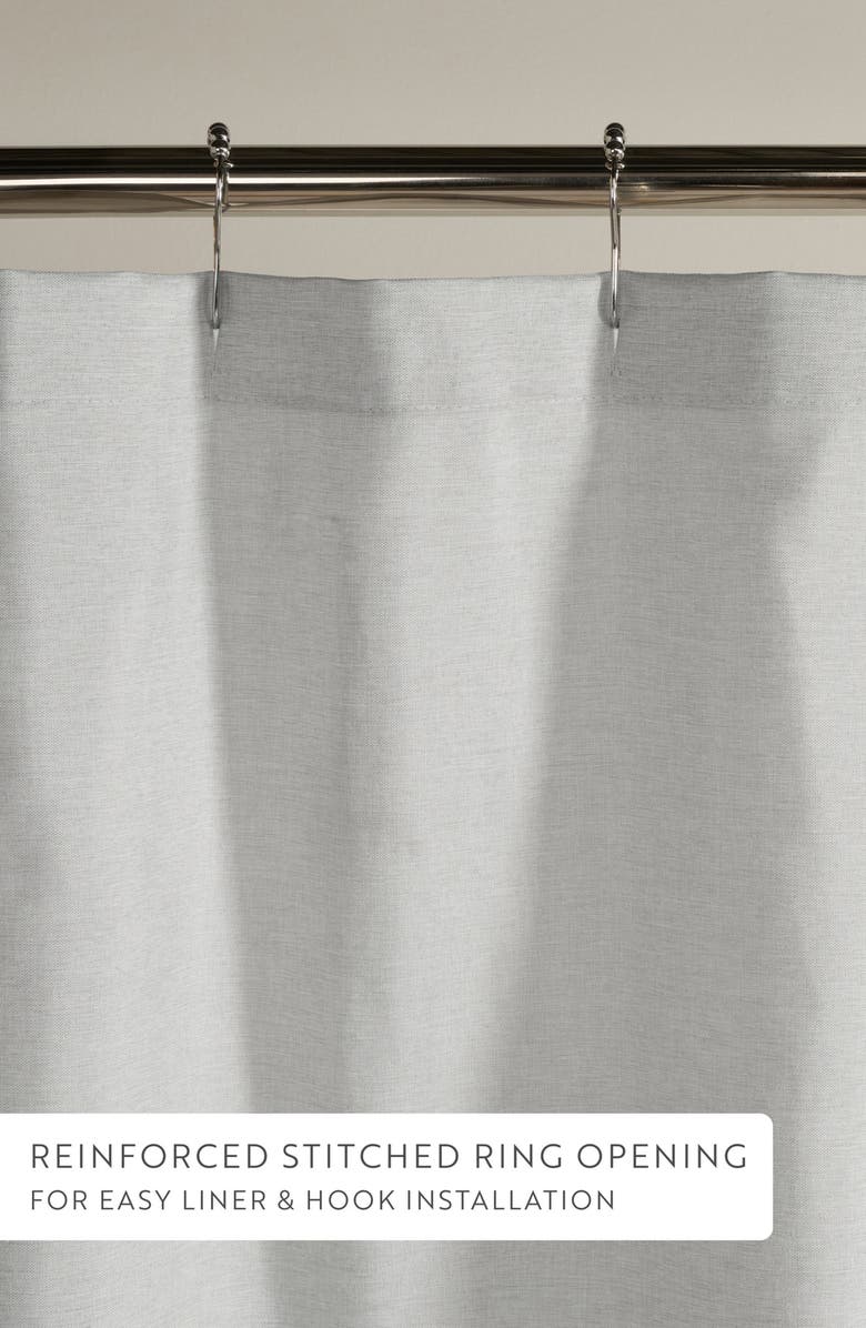 HOMESPUN Mixed Stripe Shower Curtain, Alternate, color, Placement Stripe Light Gray