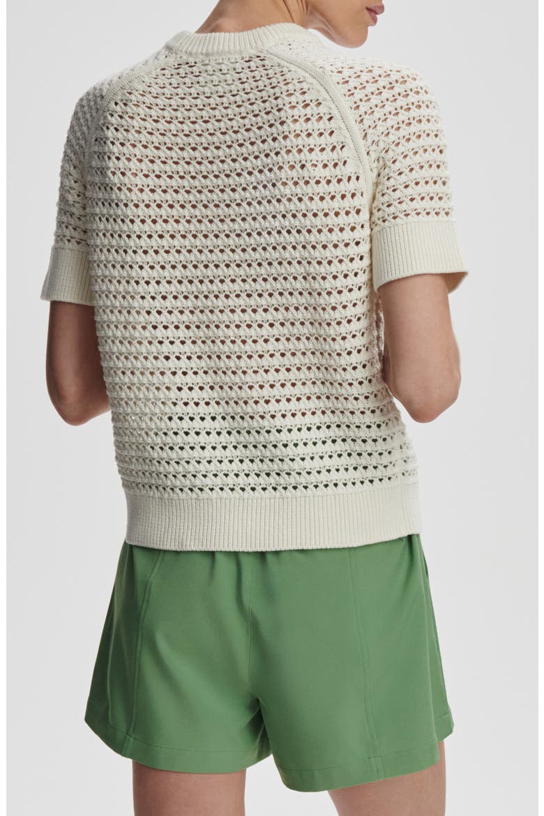 Alva Crochet Knit Top, Alternate, color, EGRET