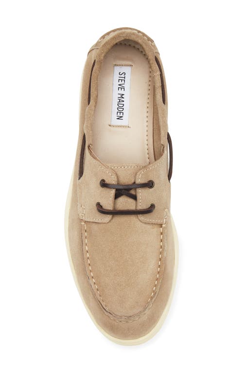 Steve Madden Crosbe Moc Toe Boat Sneaker In Neutral
