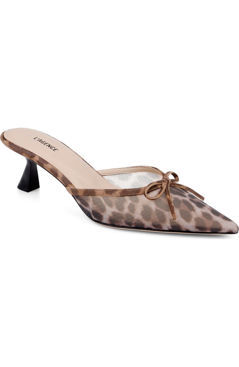 L'AGENCE Palermo Pointed Toe Mule, Main, color, Leopard