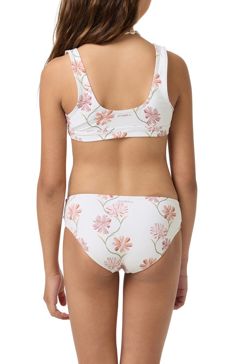 O'Neill Kids' Ivy Floral Two-Piece Swimsuit, Alternate, color, Tofu