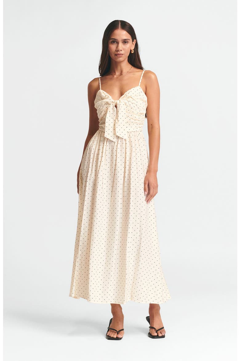 Baylen Midi Dress, Alternate, color, Cream Spot