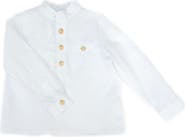Petite Maison Kids Charlie White Mandarin Collar Shirt