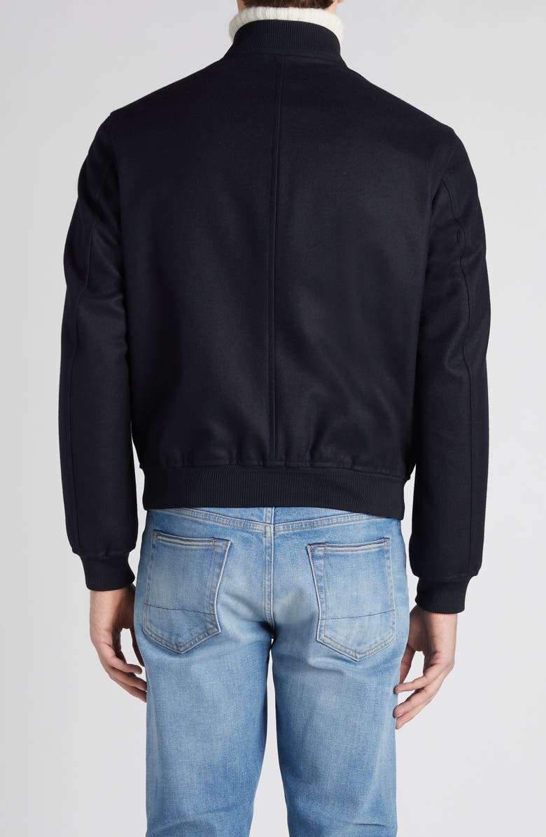 TOM FORD Light Felt Bomber Jacket, Alternate, color, Navy