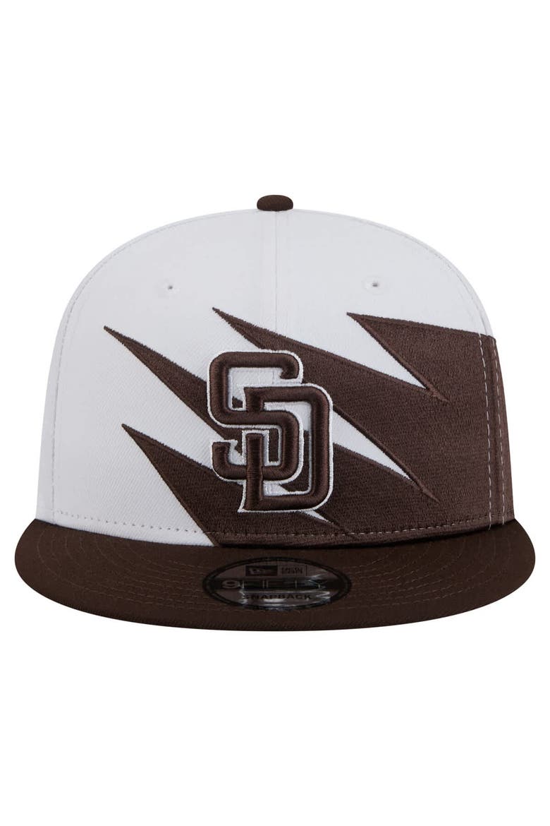Men's New Era Brown/White San Diego Padres Jagged 9FIFTY Snapback Hat, Alternate, color, Brown