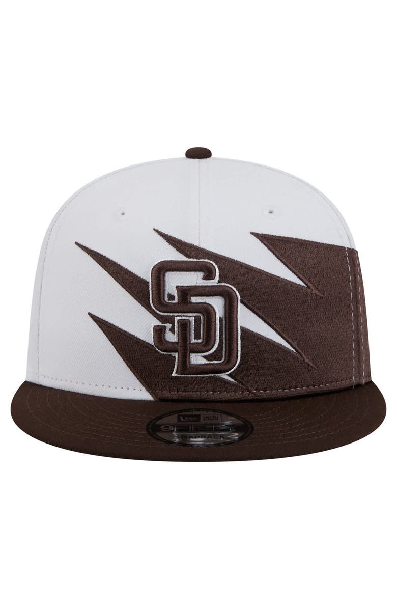New Era Men's New Era Brown/White San Diego Padres Jagged 9FIFTY Snapback Hat, Alternate, color, Brown