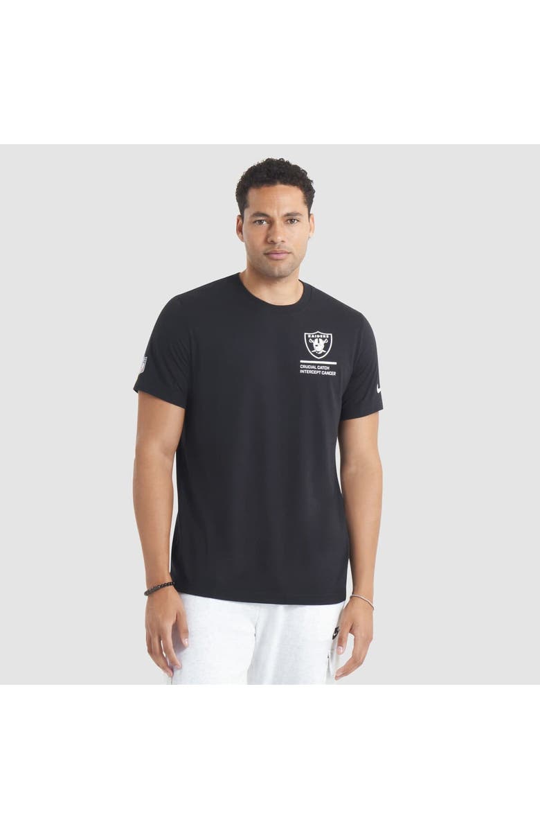 Nike Men's Nike Black Las Vegas Raiders 2025 NFL Crucial Catch Tri-Blend Dri-FIT T-Shirt, Main, color, Black