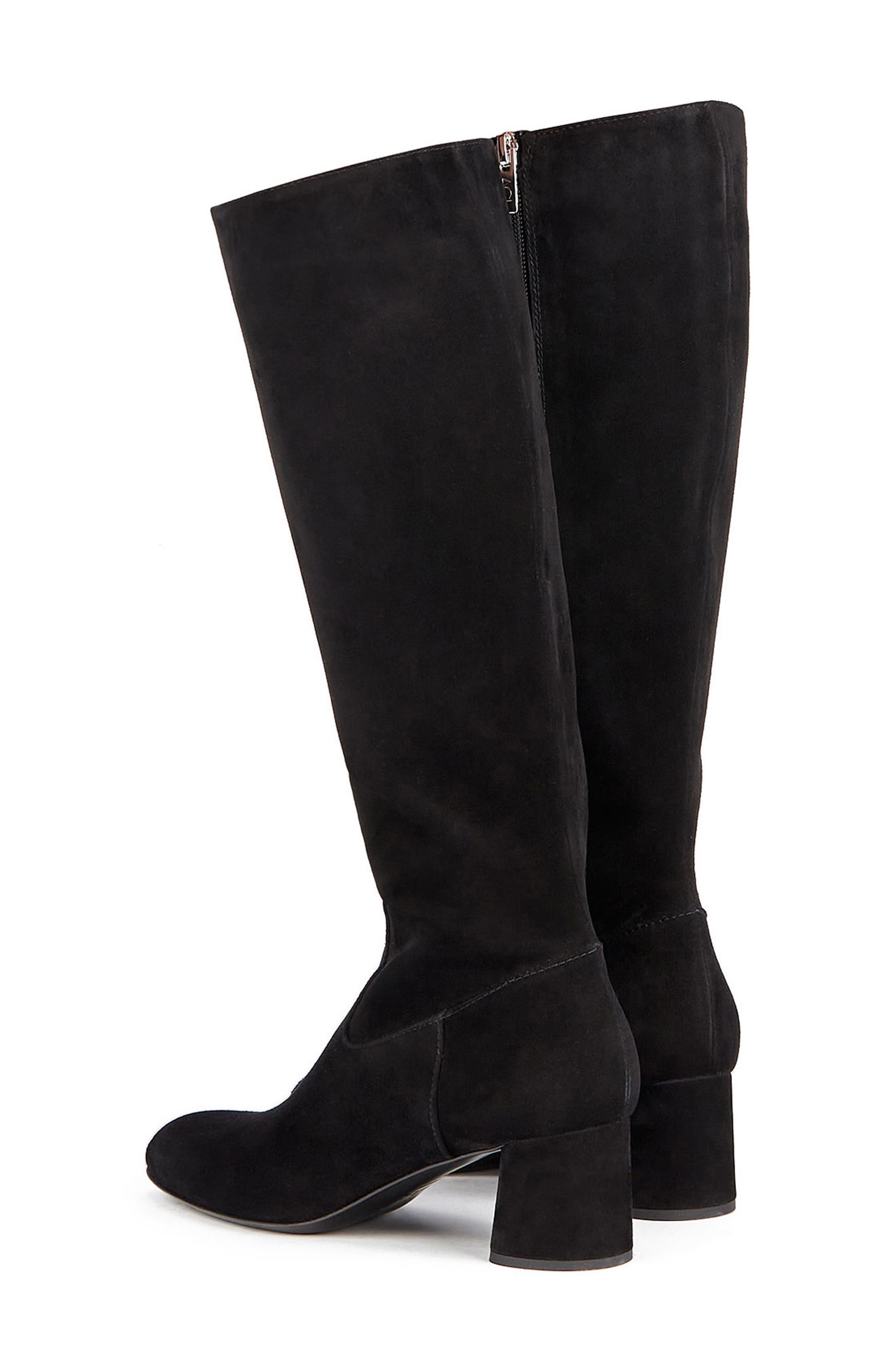 Lorette Water Resistant Velour Boot With Heel, Alternate, color, NERO