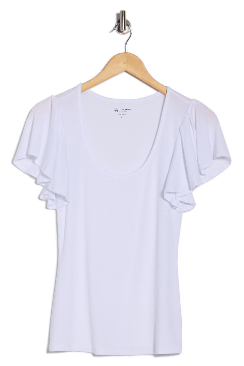 Sisley Flutter Sleeve T-Shirt, Main, color, TRUE WHITE