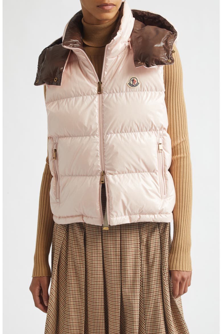 Niverolle Crop Down Vest, Main, color, PINK