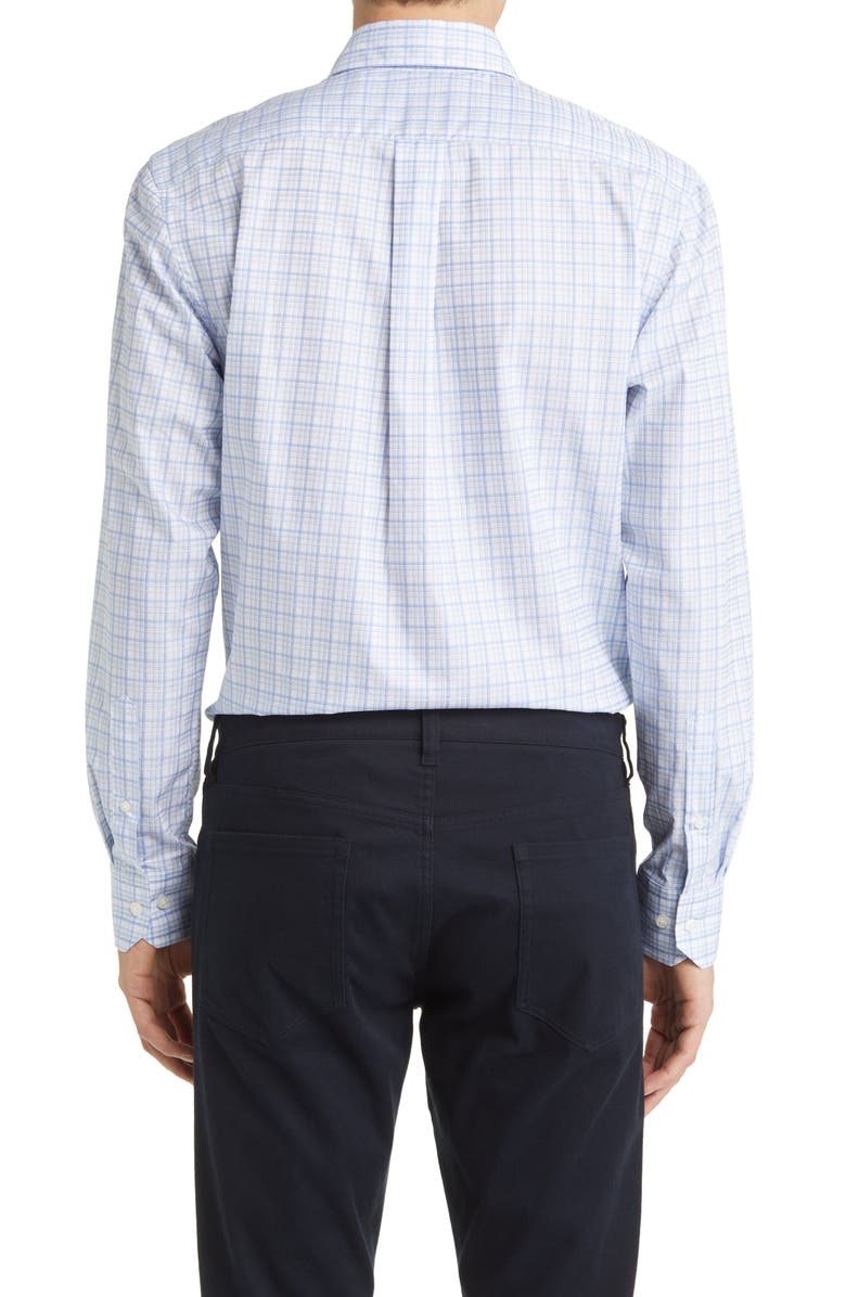 Scott Barber Luxury Textured Tattersall Button-Down Shirt, Alternate, color, 