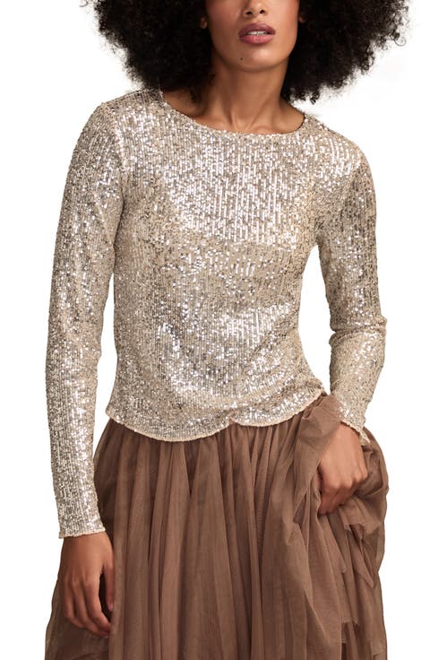 Sequin Long Sleeve Top