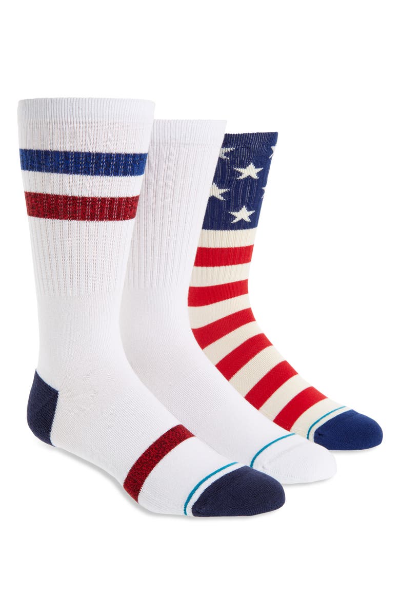 Stance The Americana Assorted 3-Pack Crew Socks, Alternate, color, 