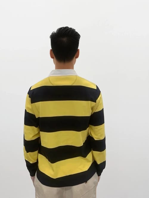 Ledger & Ford Varsity Stripe Rugby Shirt In Multi