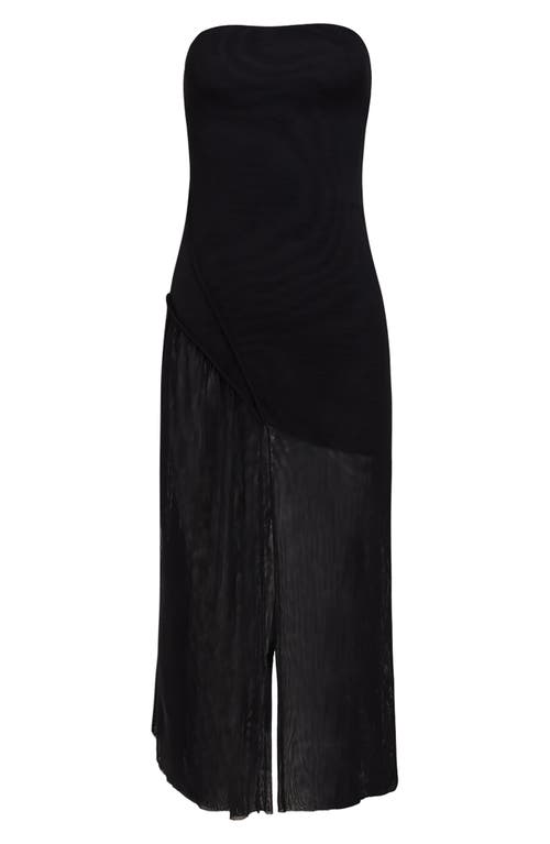 Vix Paula Hermanny Lavi Strapless Maxi Cover-up Dress In Black