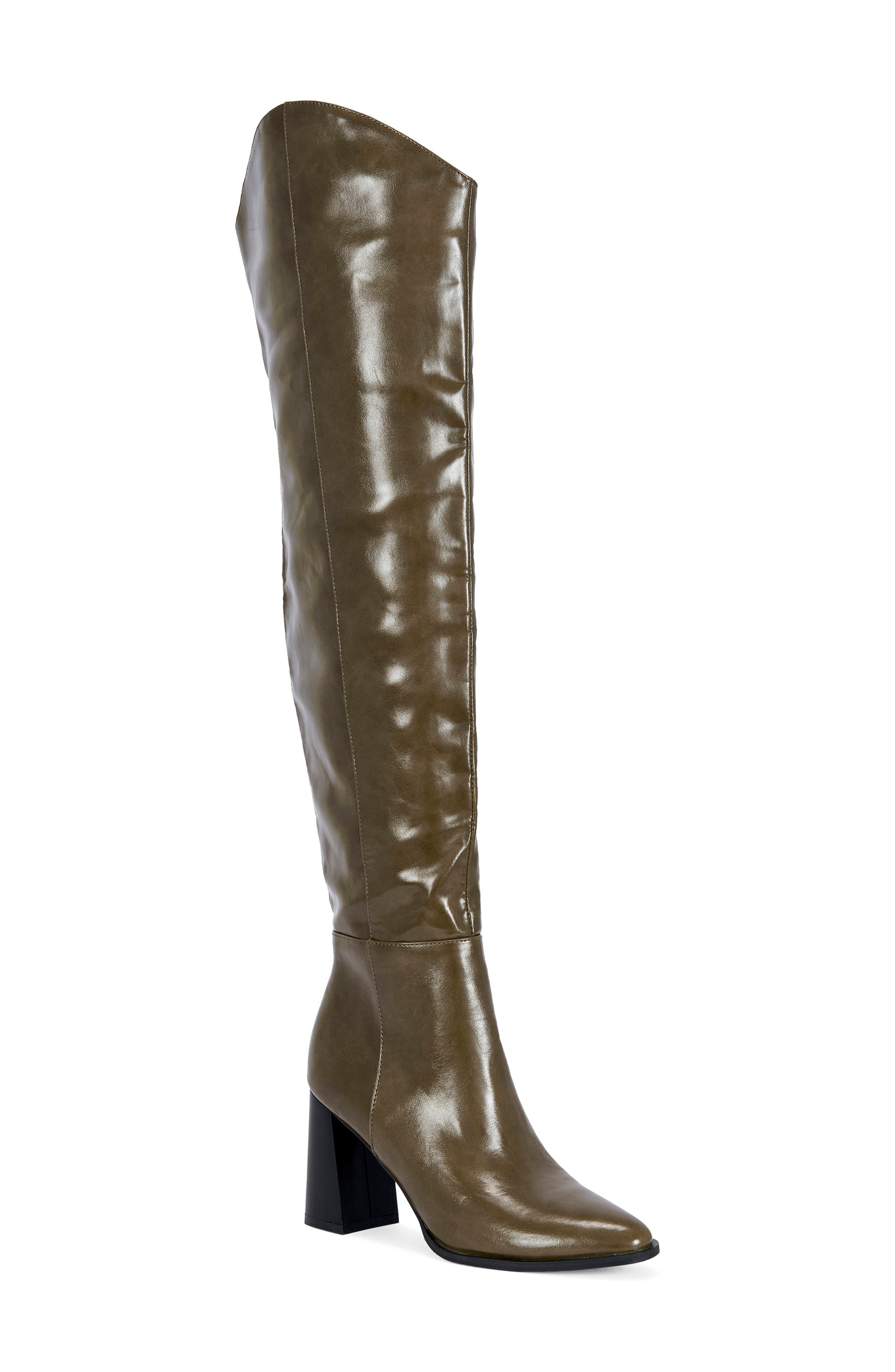 AZALEA WANG Cezanne Snake Embossed Over the Knee Boot (Women) | Nordstrom