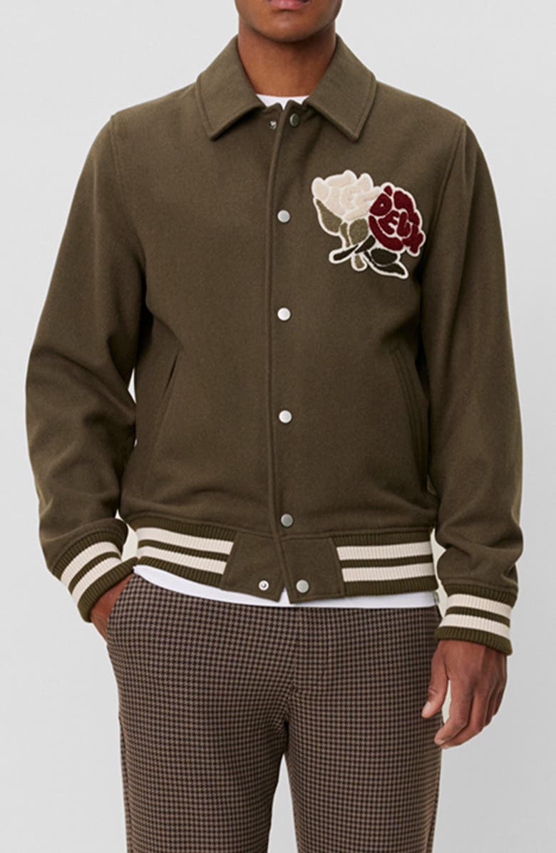 Les Deux Felipe Wool Blend Varsity Jacket, Main, color,