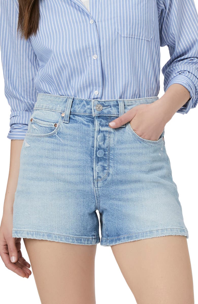 PAIGE Dani High Waist Denim Shorts, Alternate, color,