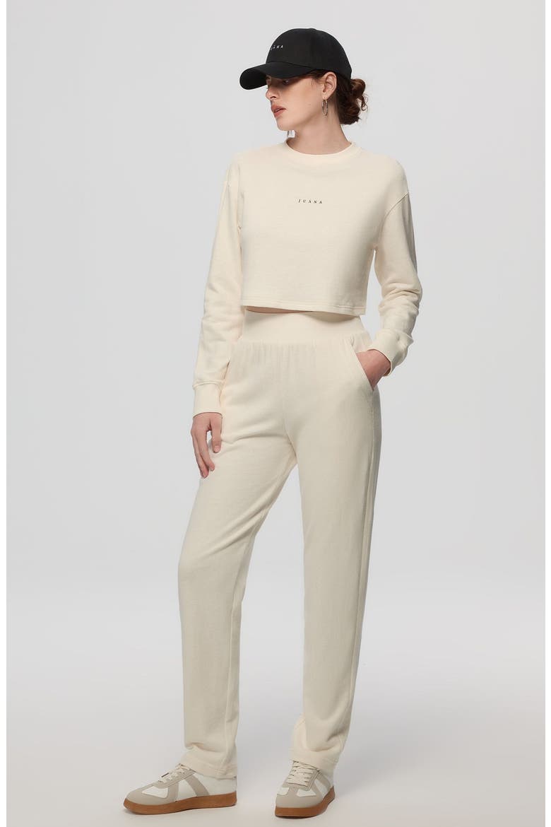 Off Hours Natural Mid Rise Joggers, Alternate, color, Cream