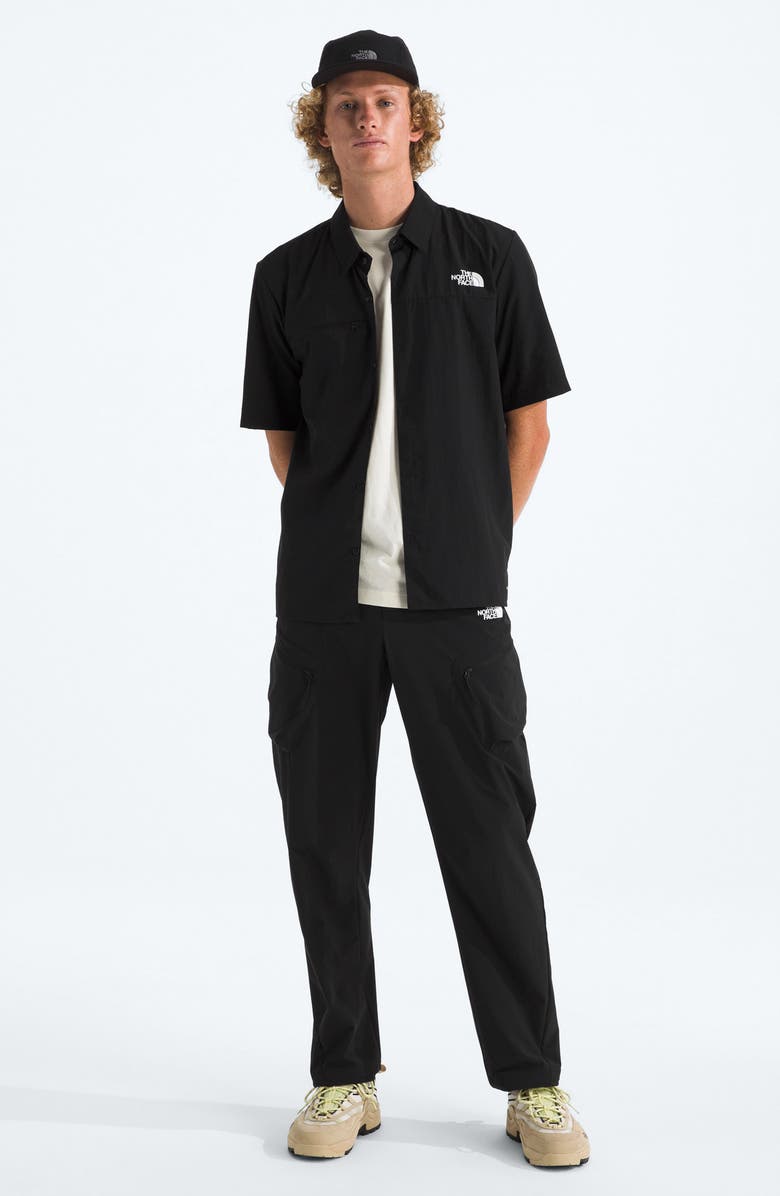 The North Face Packable Short-Sleeve Button-Up Shirt, Alternate, color, Tnf Black