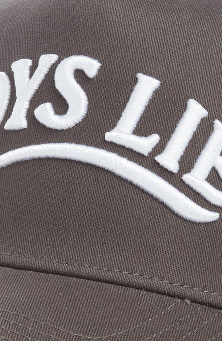 BOYS LIE Call Me Back Trucker Hat, Alternate, color, Dark Grey