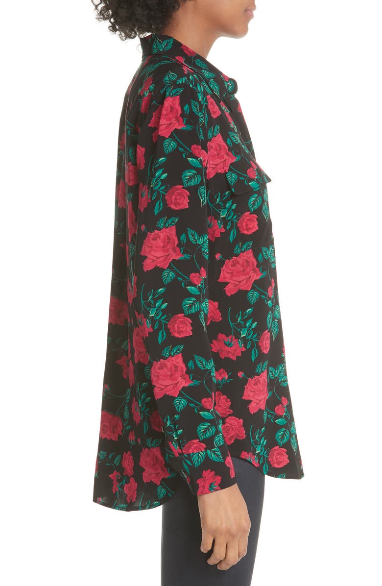 Equipment Slim Signature Floral Blouse, Alternate, color, 