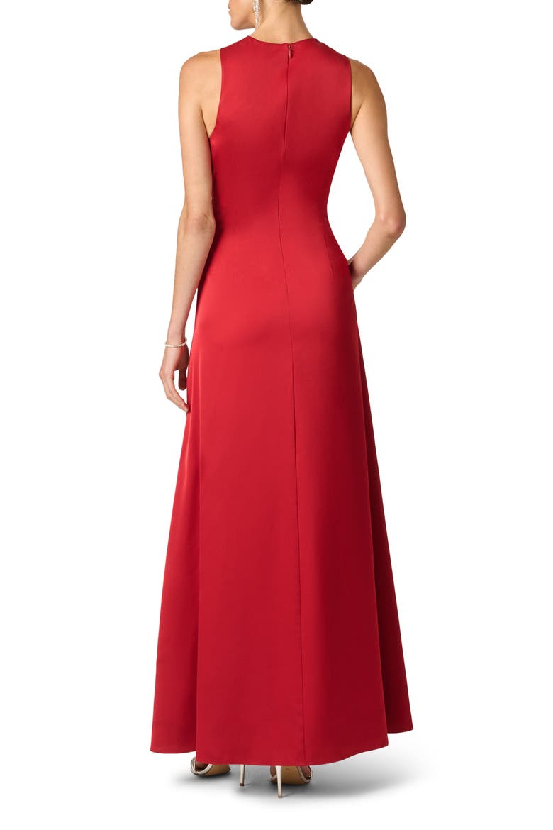 Satin Twist Gown, Alternate, color, SCARLET SPICE