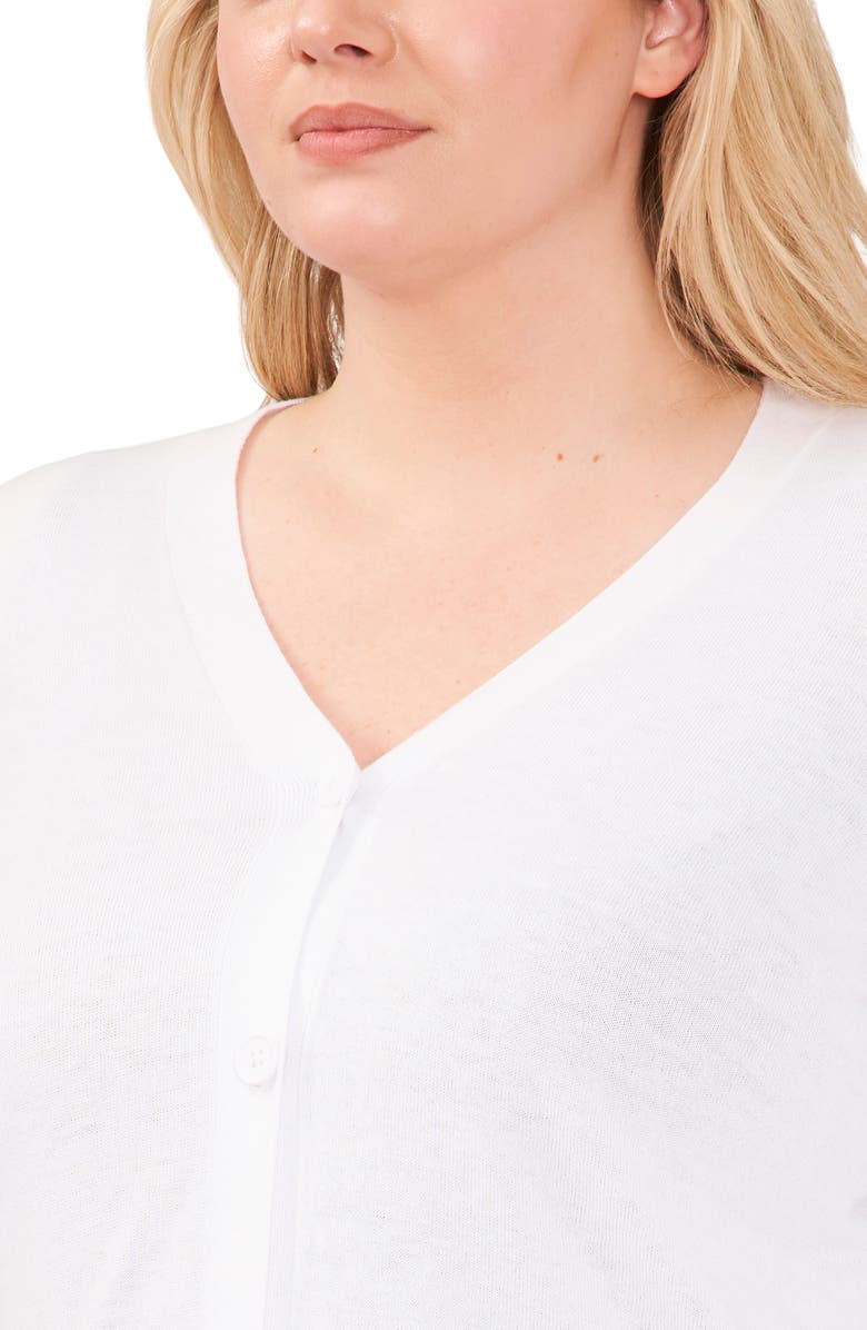 Halogen<sup>®</sup> V-Neck Cotton Blend Cardigan, Alternate, color, 