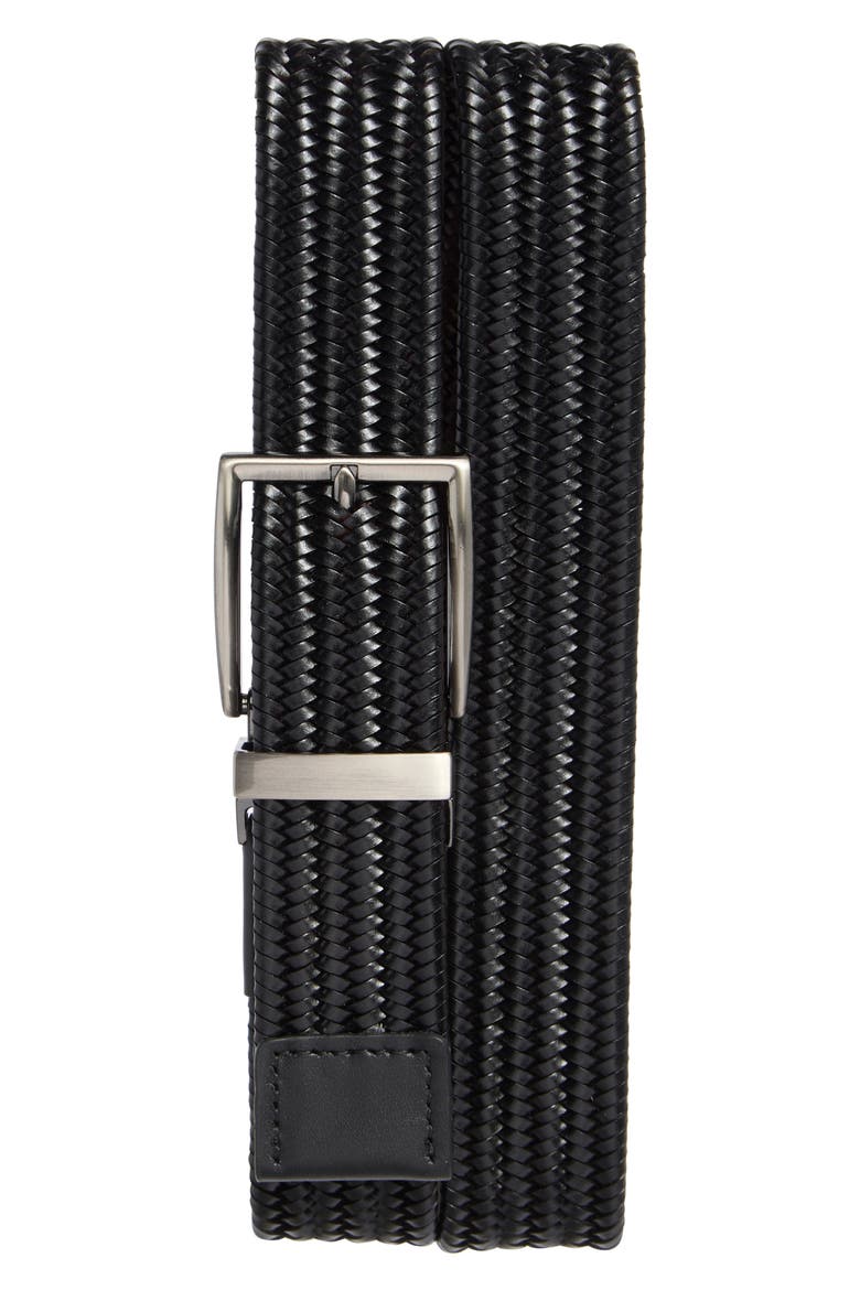 Reversible Braided Leather Belt, Main, color, REVERSIBLE BLACK/BROWN