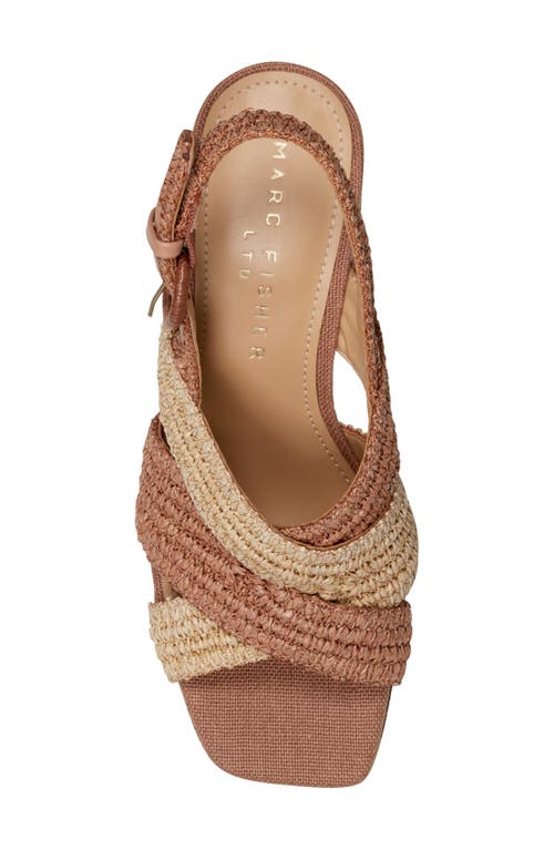 Marc Fisher Ltd Caddy Platform Sandal In Dark Natural
