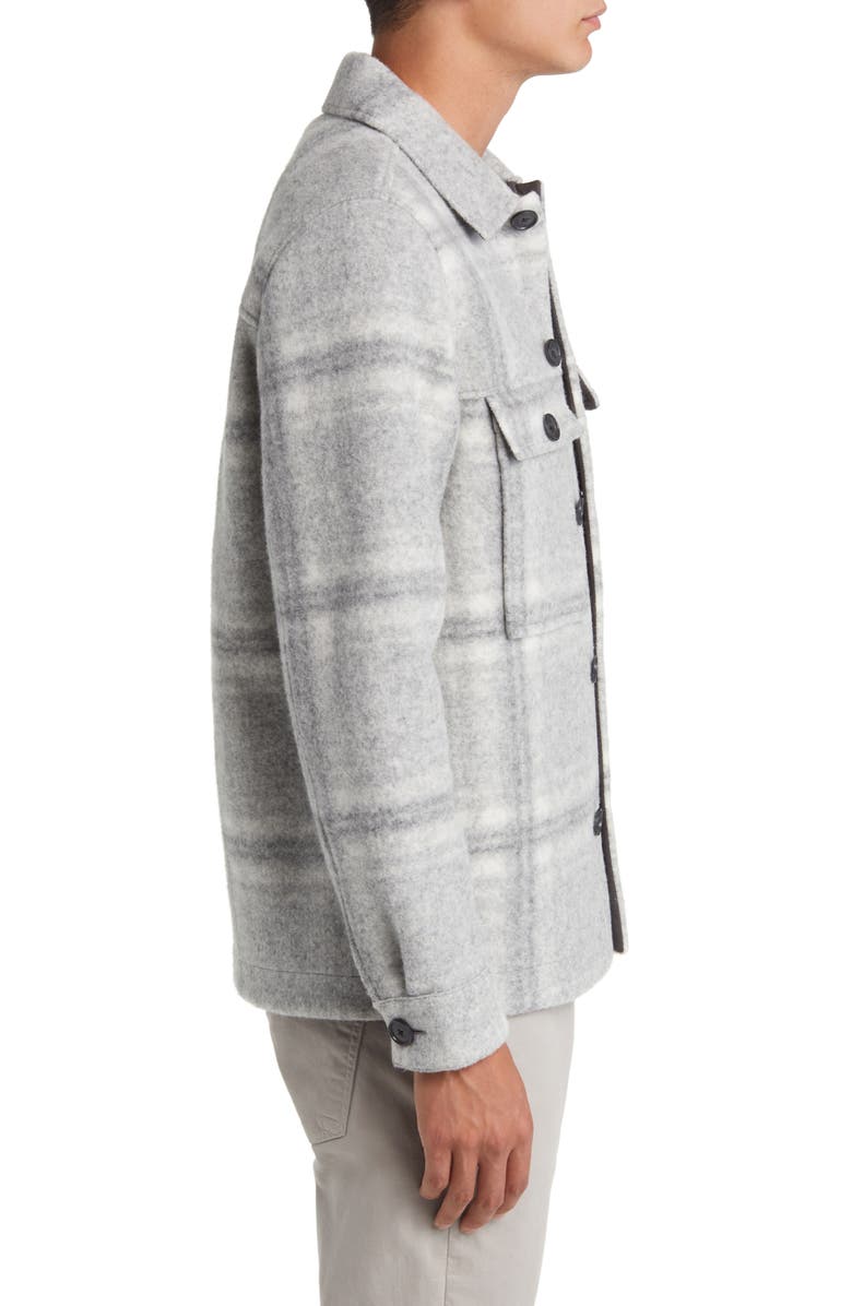 NN07 Wilas 8267 Plaid Wool Blend Shirt Jacket, Alternate, color, 