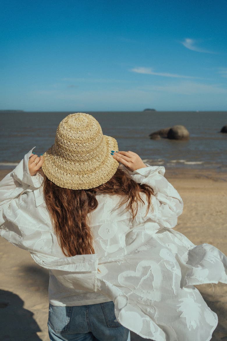 "Linea" Packable Straw Hat, Alternate, color, Khaki