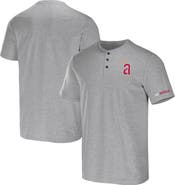 Darius Rucker Collection by Fanatics Men's Darius Rucker Collection by Fanatics Heather Gray Los Angeles Angels Henley T-Shirt